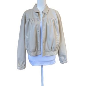 Bagatelle Collection Bomber Style Vegan Leather Jacket